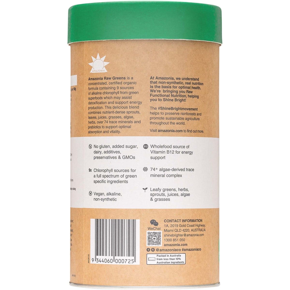 Amazonia Raw Nutrients Greens Mint & Vanilla Flavour