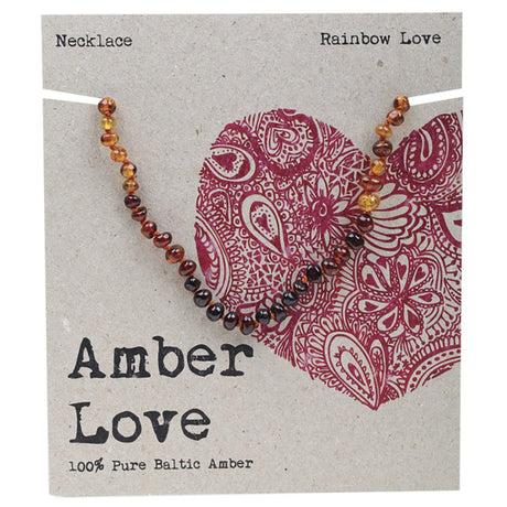 Children's Necklace 100% Baltic Amber Rainbow