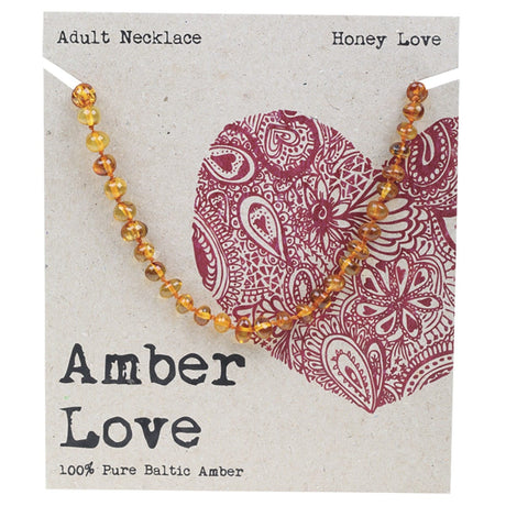 Adult's Necklace 100% Baltic Amber Honey