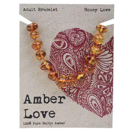 Adult's Bracelet 100% Baltic Amber Honey