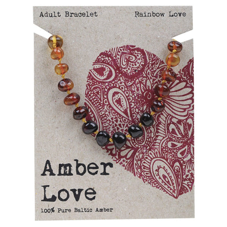 Adult's Bracelet 100% Baltic Amber Rainbow