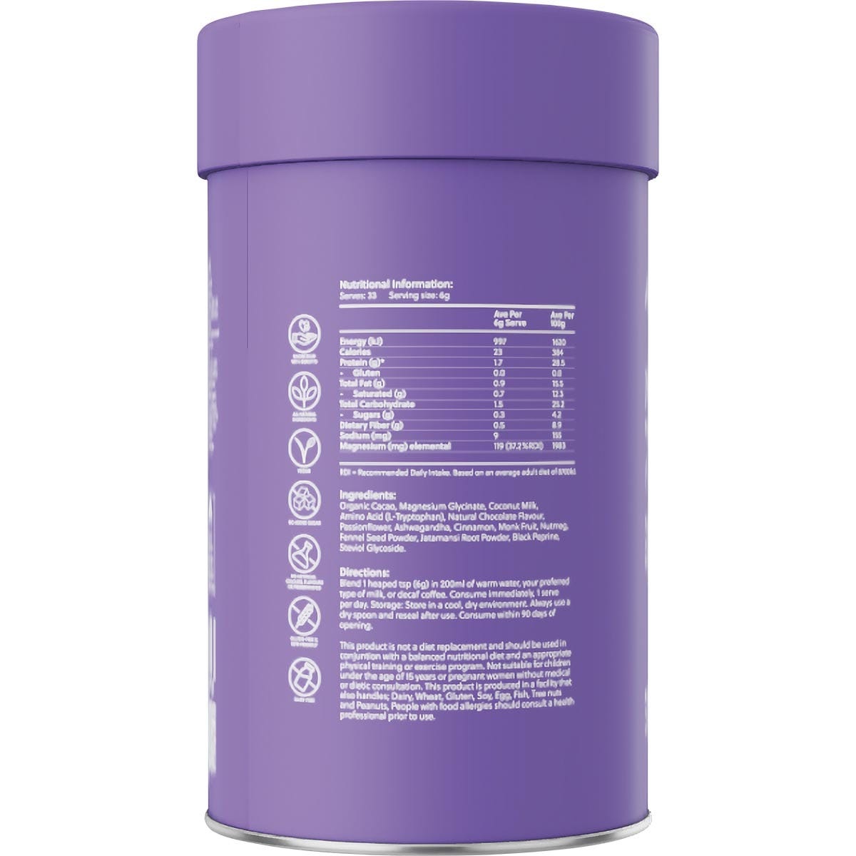 Amazing Oils Magnesium Wellness Drink Nightly Cacao & Chai