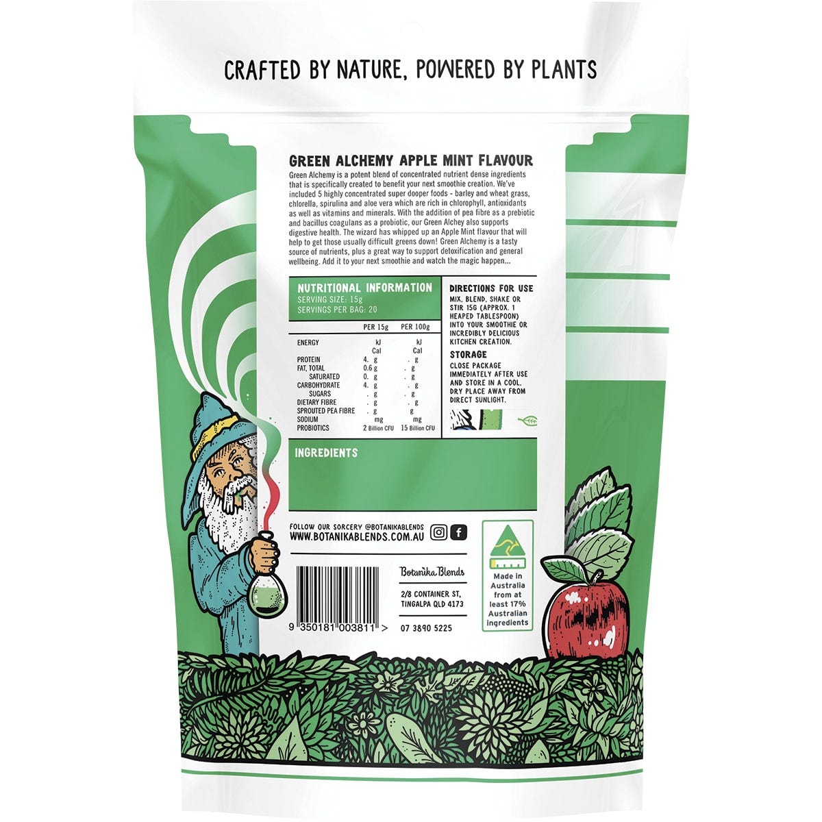 Botanika Blends Green Alchemy Nutrient Dense Greens Apple Mint