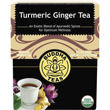 Organic Herbal Tea Bags Turmeric Ginger Tea