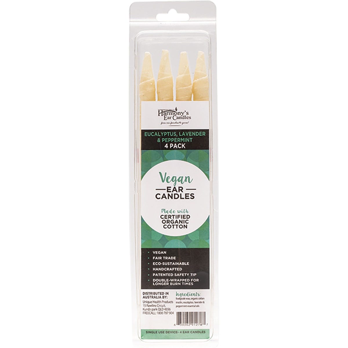 Vegan Ear Candles Eucalyptus, Lav & Peppermint