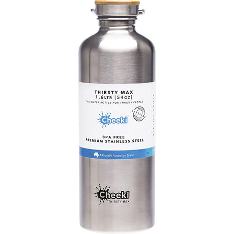 Stainless Steel Bottle Silver 'Thirsty Max'