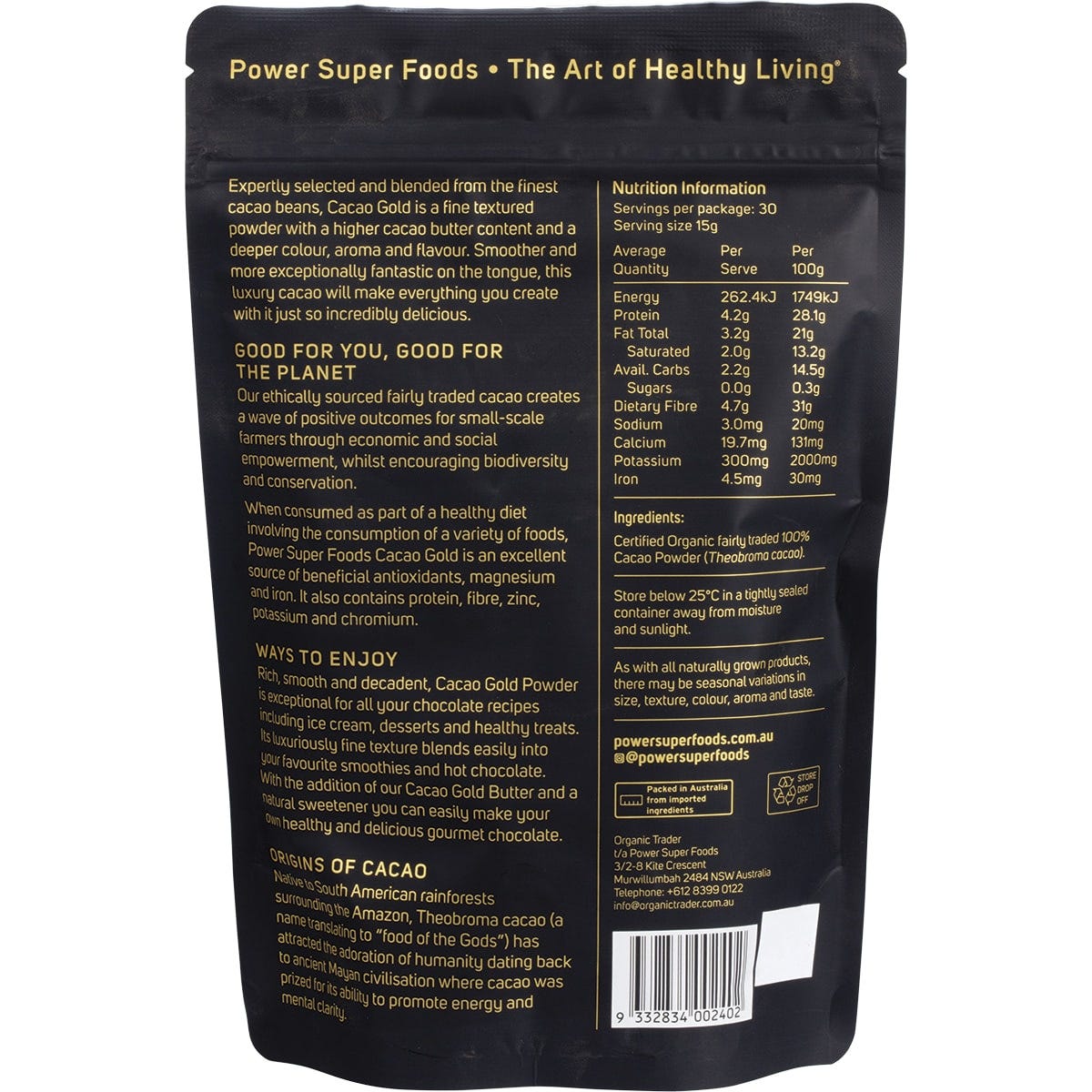 Power Super Foods Cacao Gold Powder