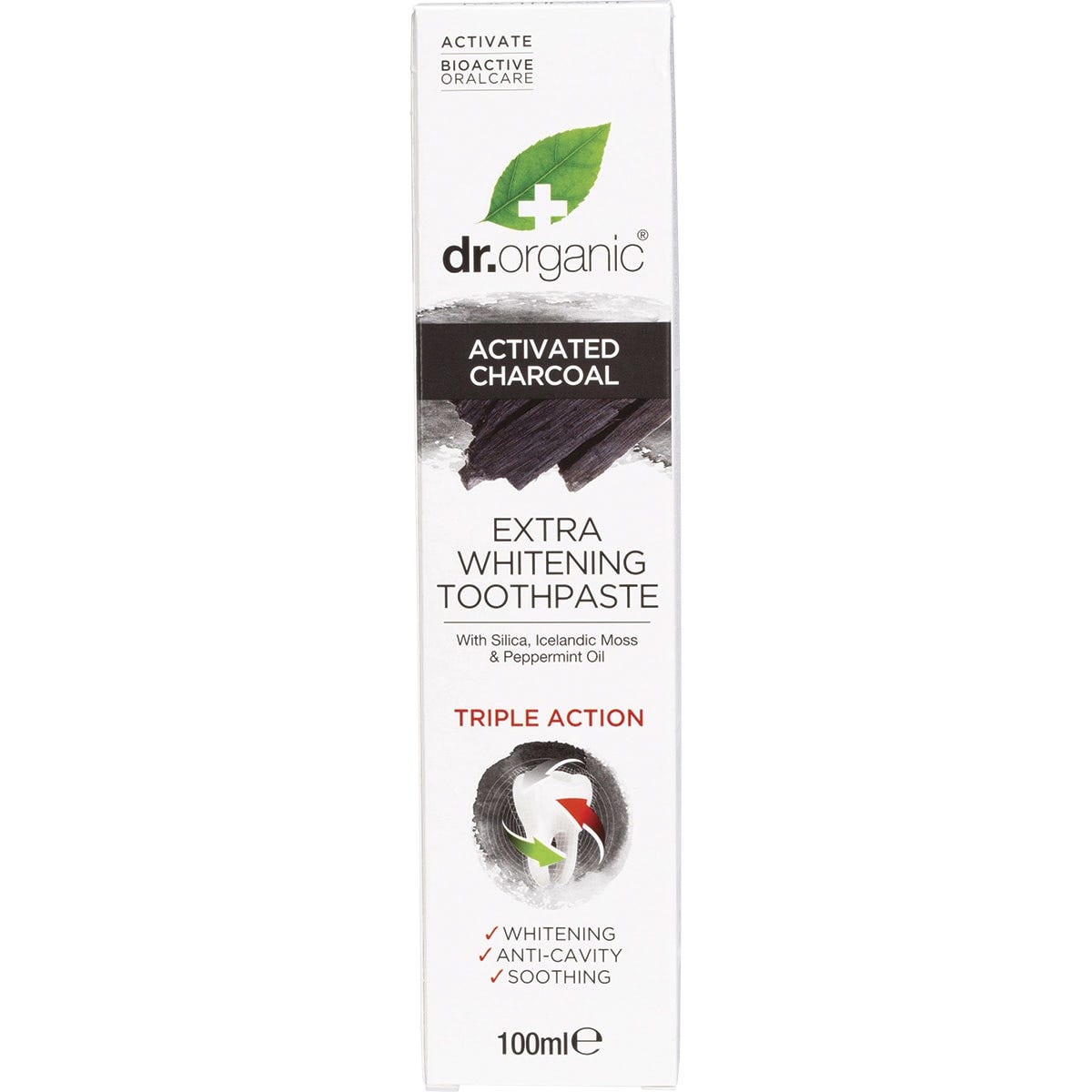 Dr Organic Toothpaste Whitening Activated Charcoal