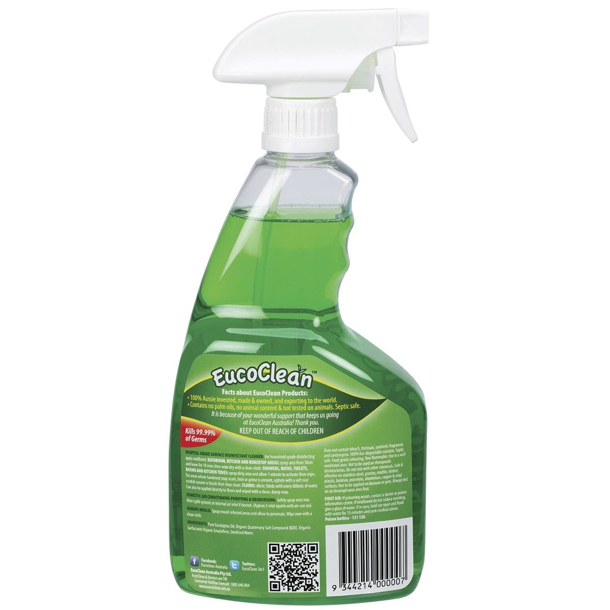 Eucoclean Anti-bacterial Spray 3-in-1 Eucalyptus