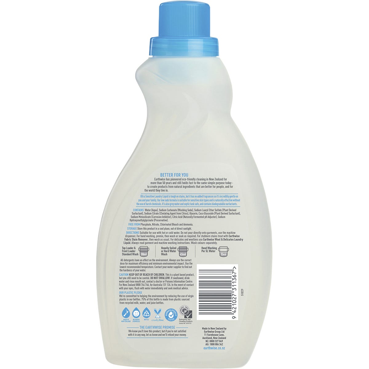 Earthwise Laundry Liquid Fragrance Free