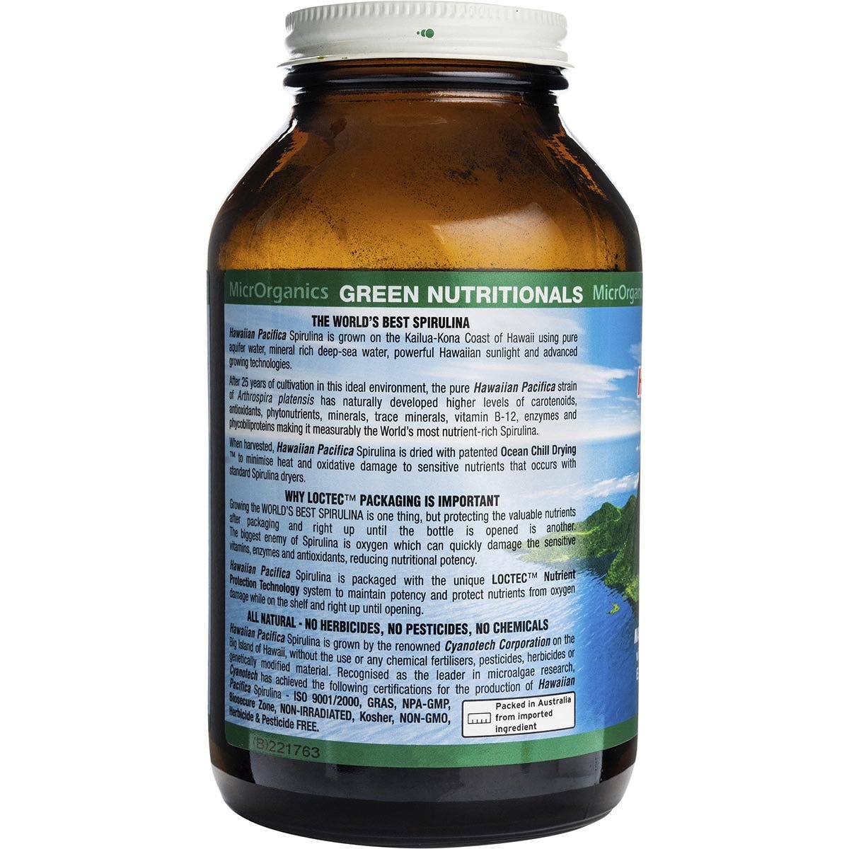 Green Nutritionals Mountain Organic Spirulina Tablets 500mg
