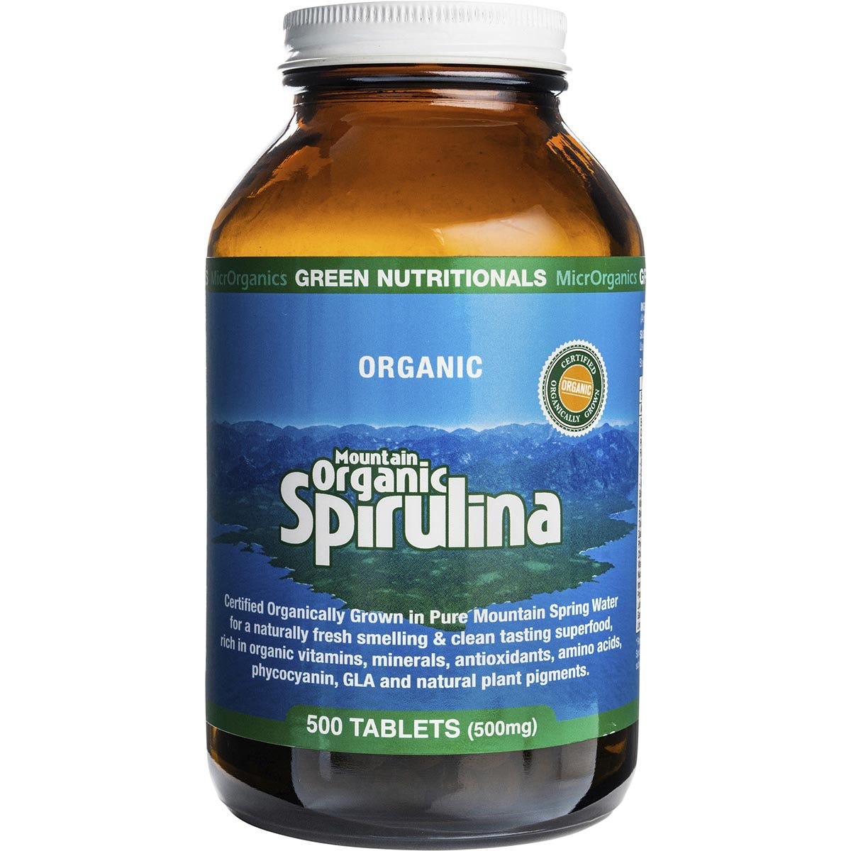 Mountain Organic Spirulina Tablets 500mg