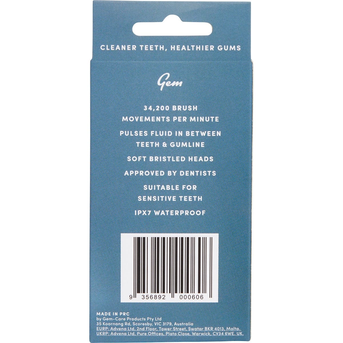 Gem Electric Toothbrush Replacement Heads Mint