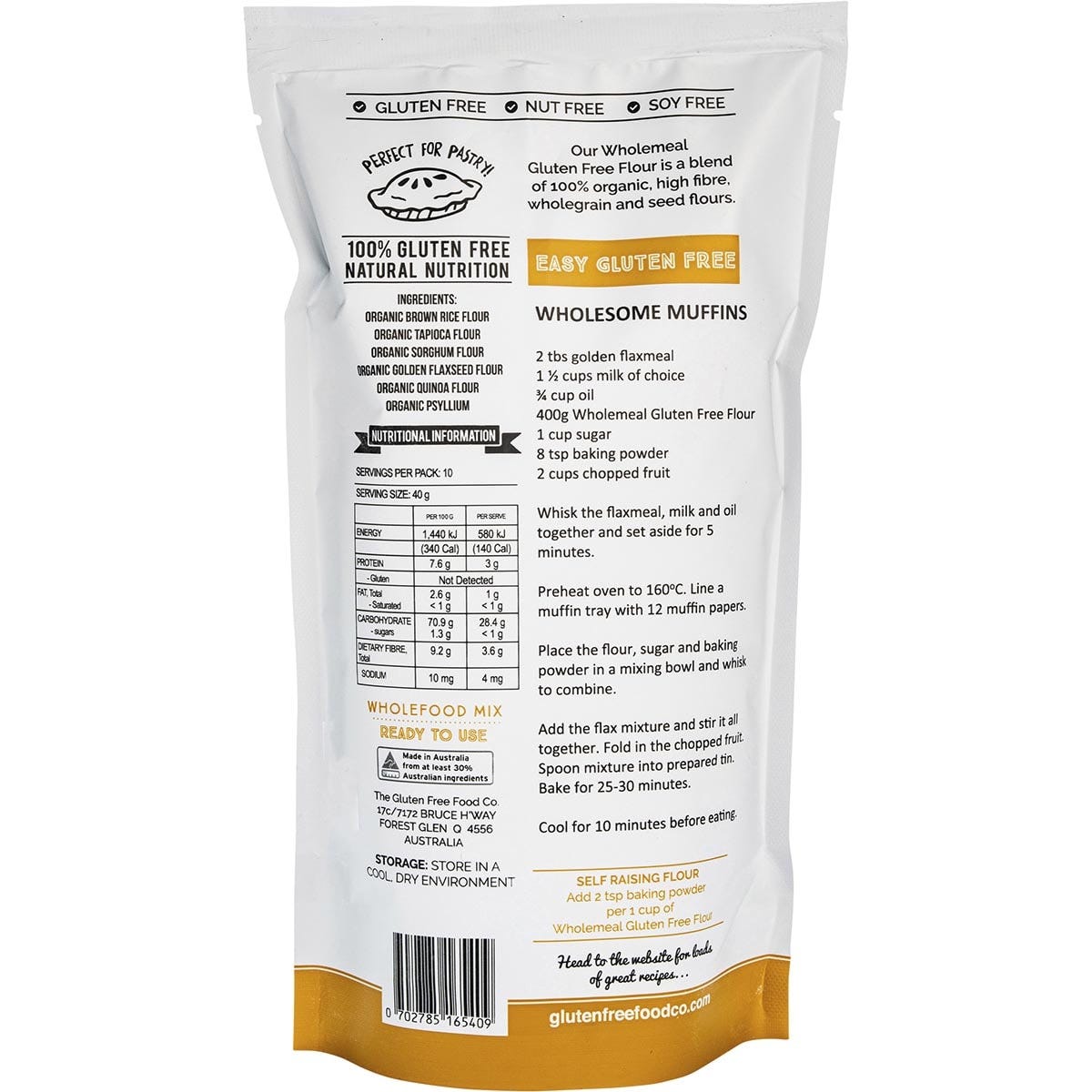 The Gluten Free Food Co. Wholemeal Flour Blend Mix