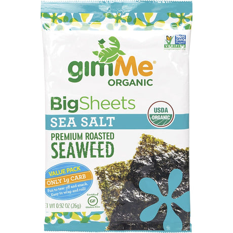 Roasted Seaweed Big Sheets Sea Salt (7 Sheets)