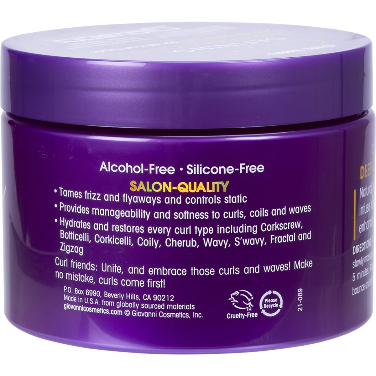 Giovanni Deep Conditioning Hair Mask Curl Habit Curl Defining