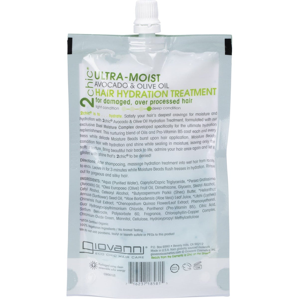 Giovanni Hair Hydration Treatment Ultra Moist Dry, Damaged Hair