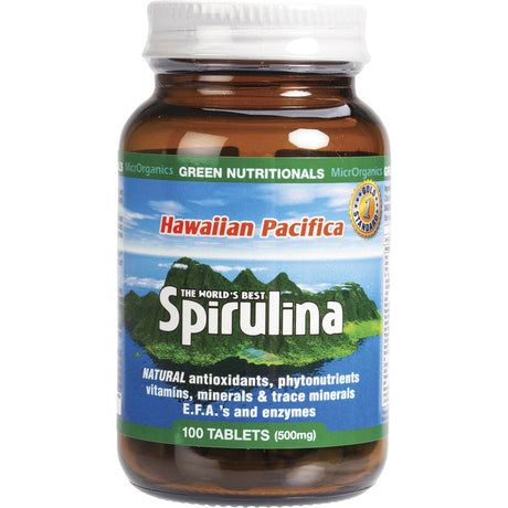 Hawaiian Pacifica Spirulina Tablets 500mg