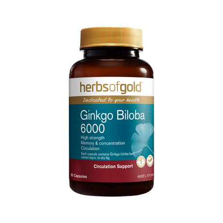 Herbs of Gold Ginkgo Biloba 6000 60c