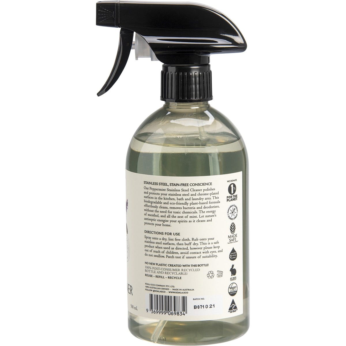 Koala Eco Stainless Steel Cleaner Peppermint Essential Oil