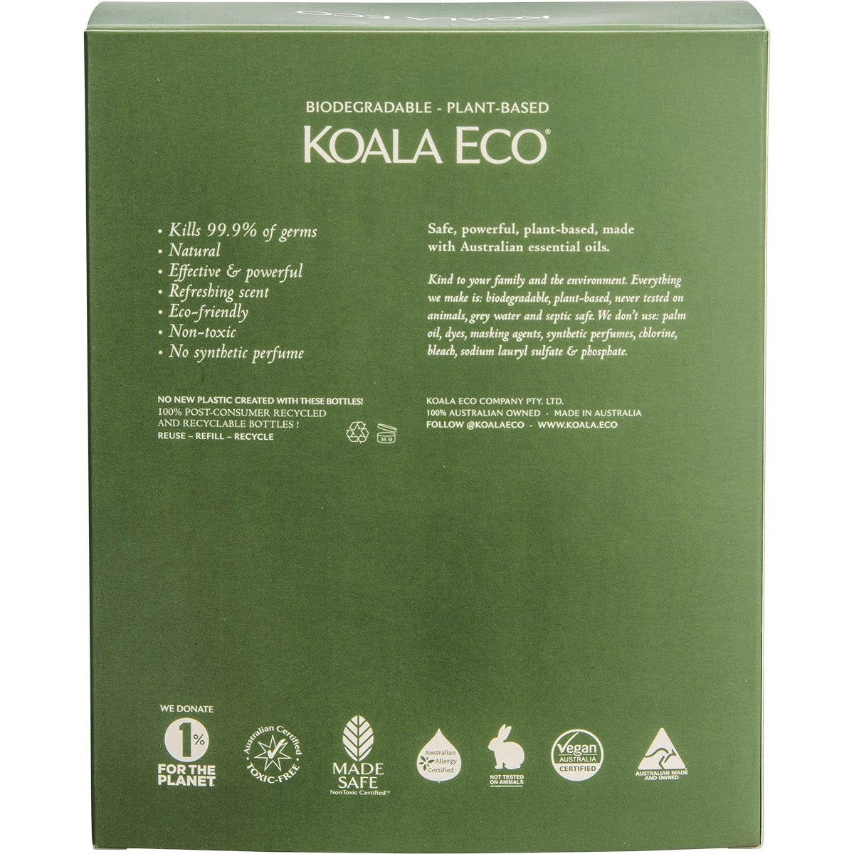 Koala Eco Hand and Body Gift Pack Lemon Eucalyptus & Rosemary
