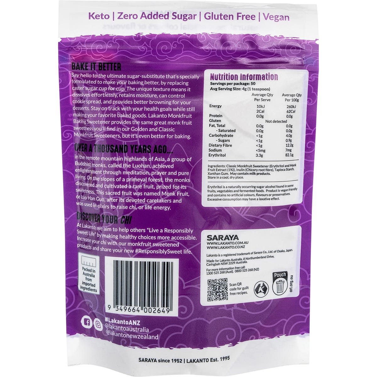 Lakanto Baking Blend Monkfruit Sweetener