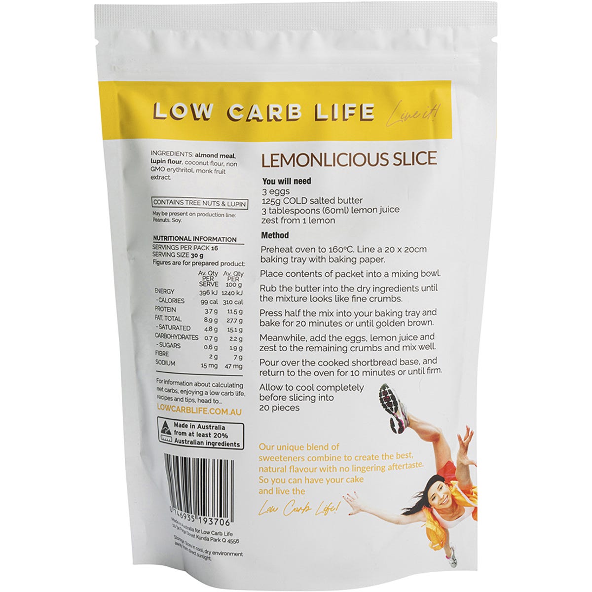 Low Carb Life Lemonlicious Slice Keto Bake Mix