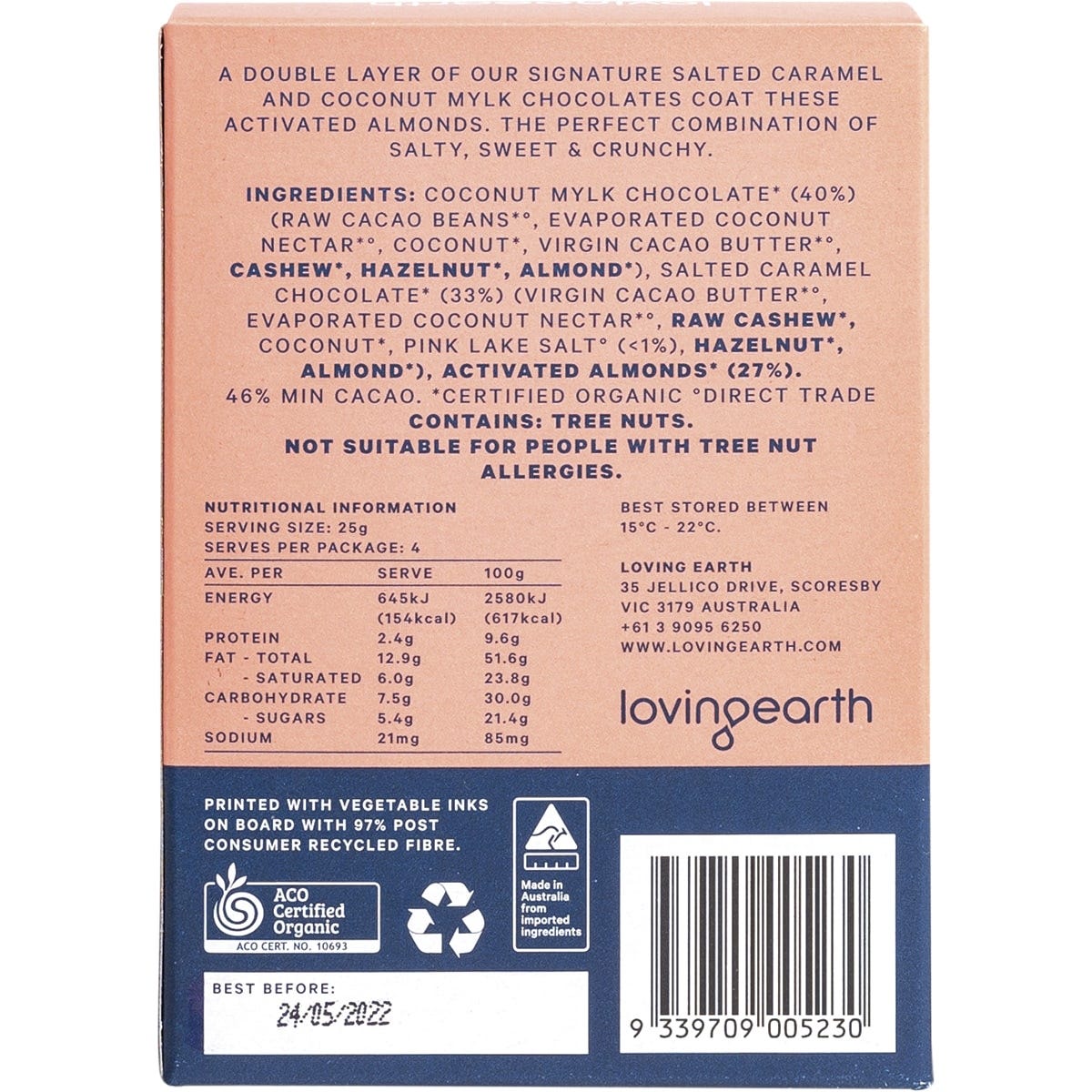 Loving Earth Almonds In Mylk & Salted Caramel Chocolate