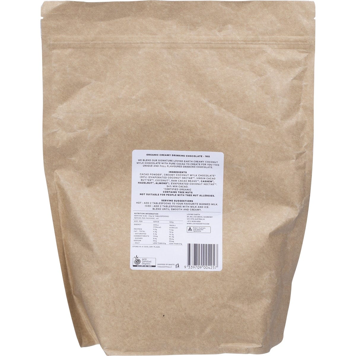 Loving Earth Drinking Chocolate Creamy