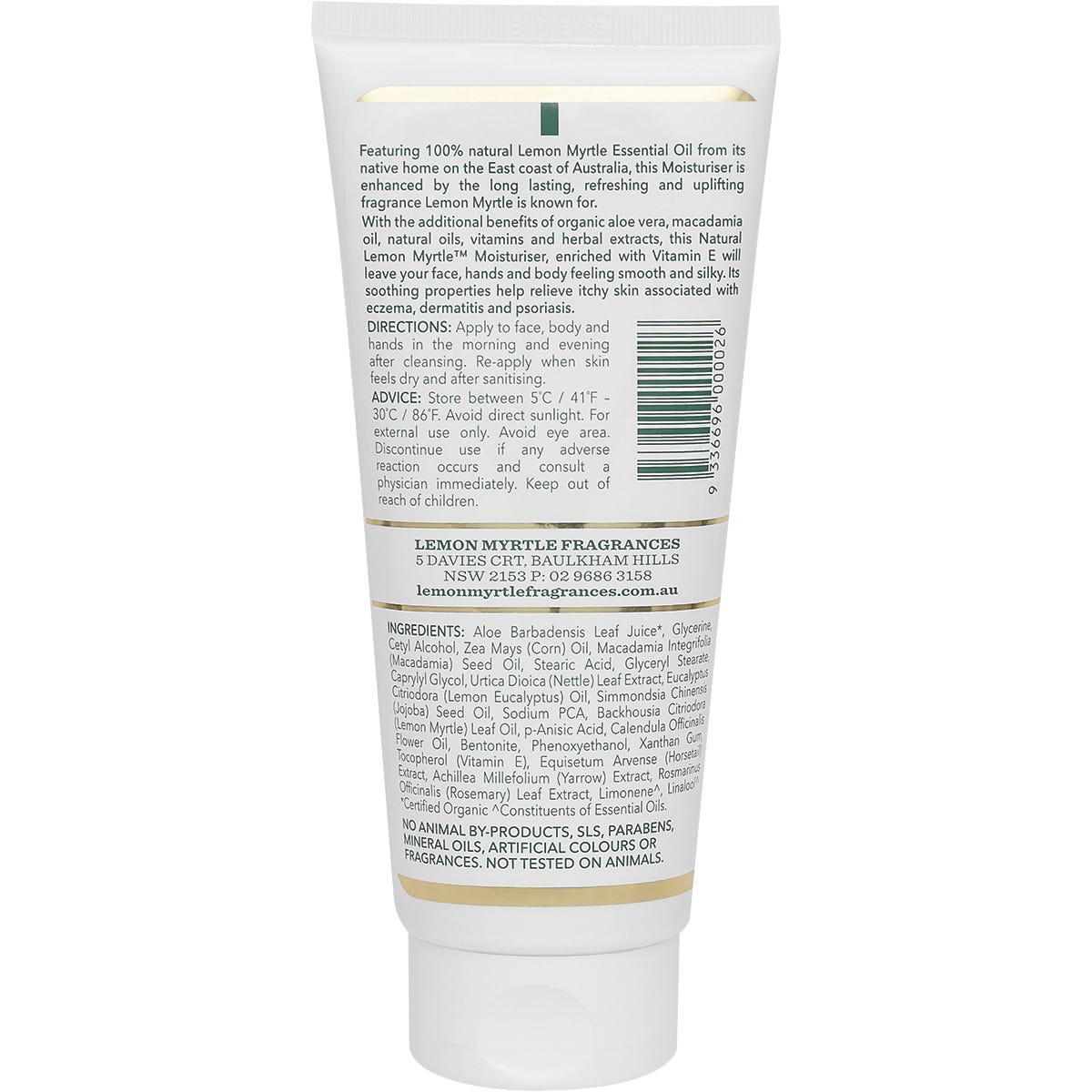 Lemon Myrtle Fragrances Moisturiser