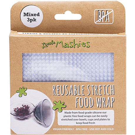 Reusable Stretch Silicone Food Wrap S, M & L