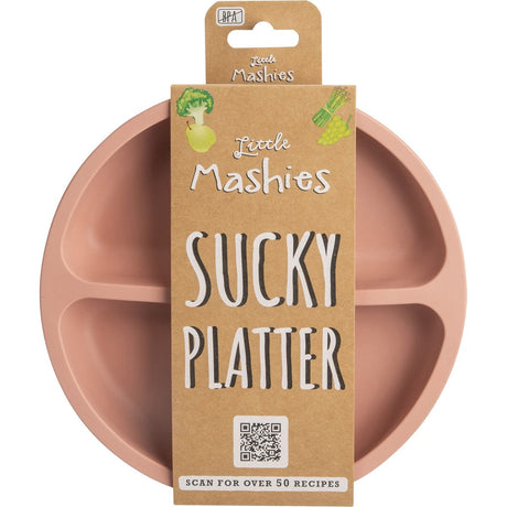 Silicone Sucky Platter Plate Blush Pink