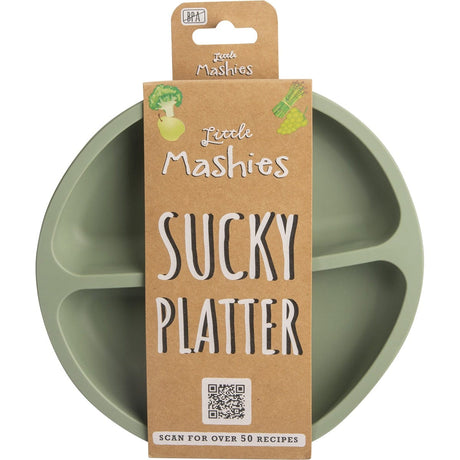 Silicone Sucky Platter Plate Olive