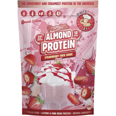 Premium Almond Protein Strawberry Thick Shake