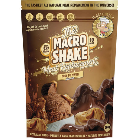 The Macro Shake Meal Replacement Choc PB Swirl