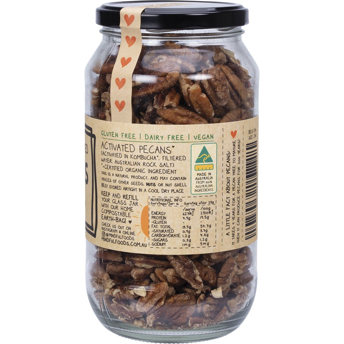 Mindful Foods Pecans Organic & Activated