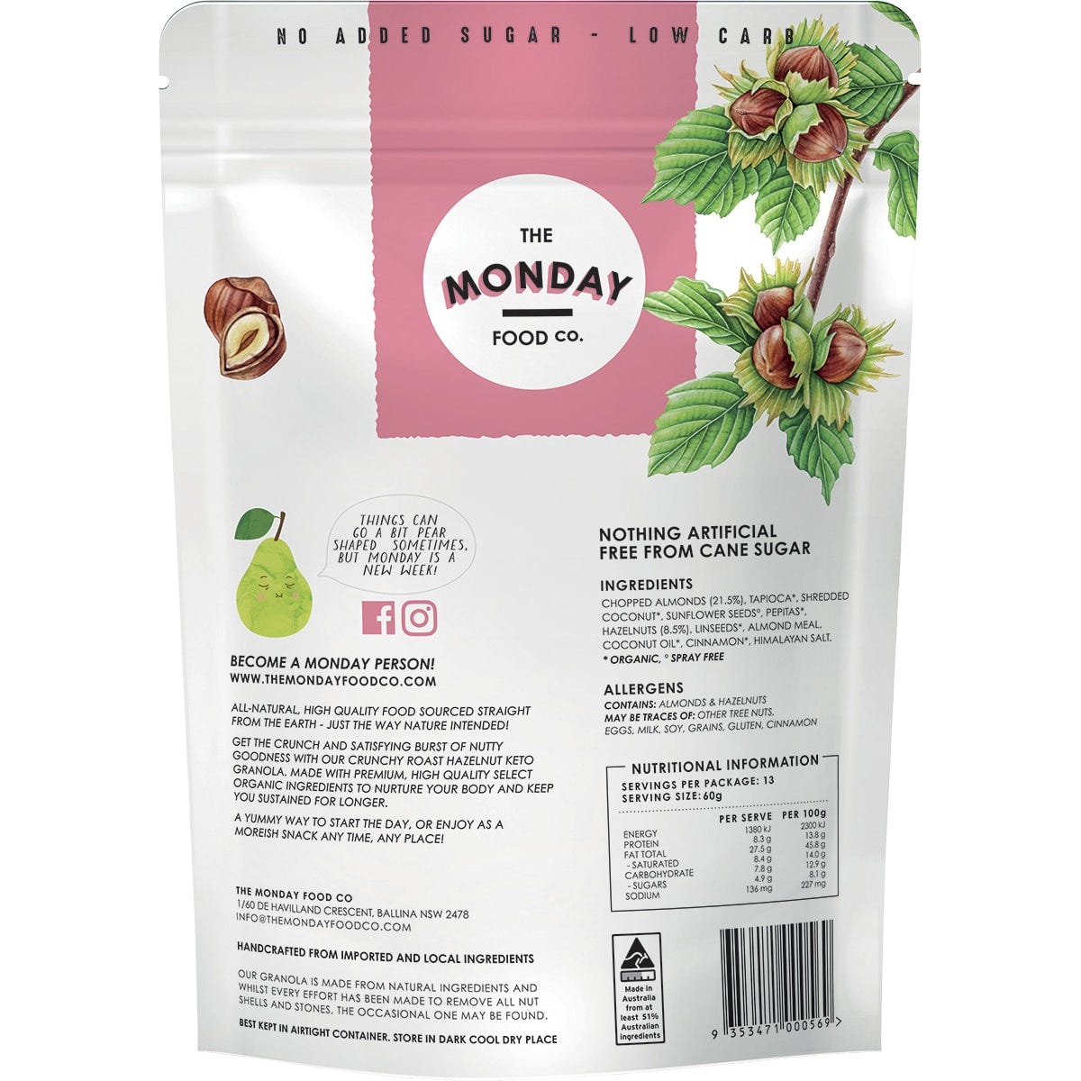 The Monday Food Co. - Keto Gourmet Granola Crunchy Roast Hazelnut