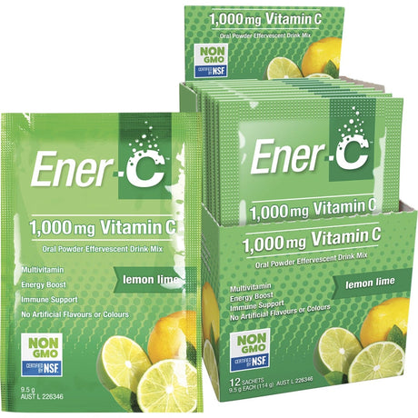 Ener-C 1000mg Vitamin C Drink Mix Lemon Lime Sachets
