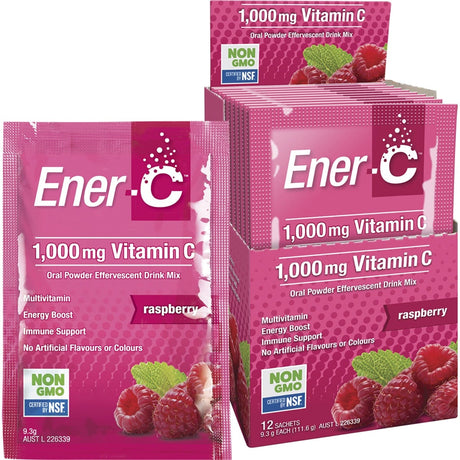 Ener-C 1000mg Vitamin C Drink Mix Raspberry Sachets