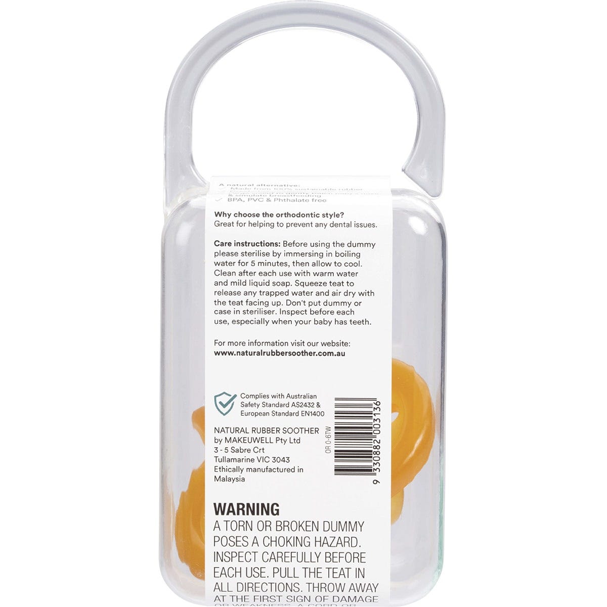 Natural Rubber Soothers - Soother Twin Pack Small Orthodontic 0-6 mths