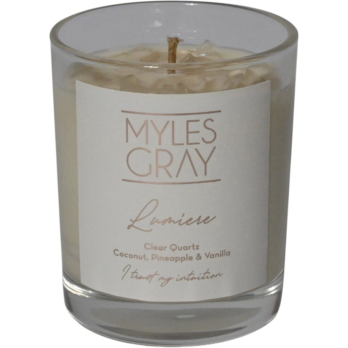 Myles Gray Crystal Infused Soy Candle Mini Coconut Pineapple