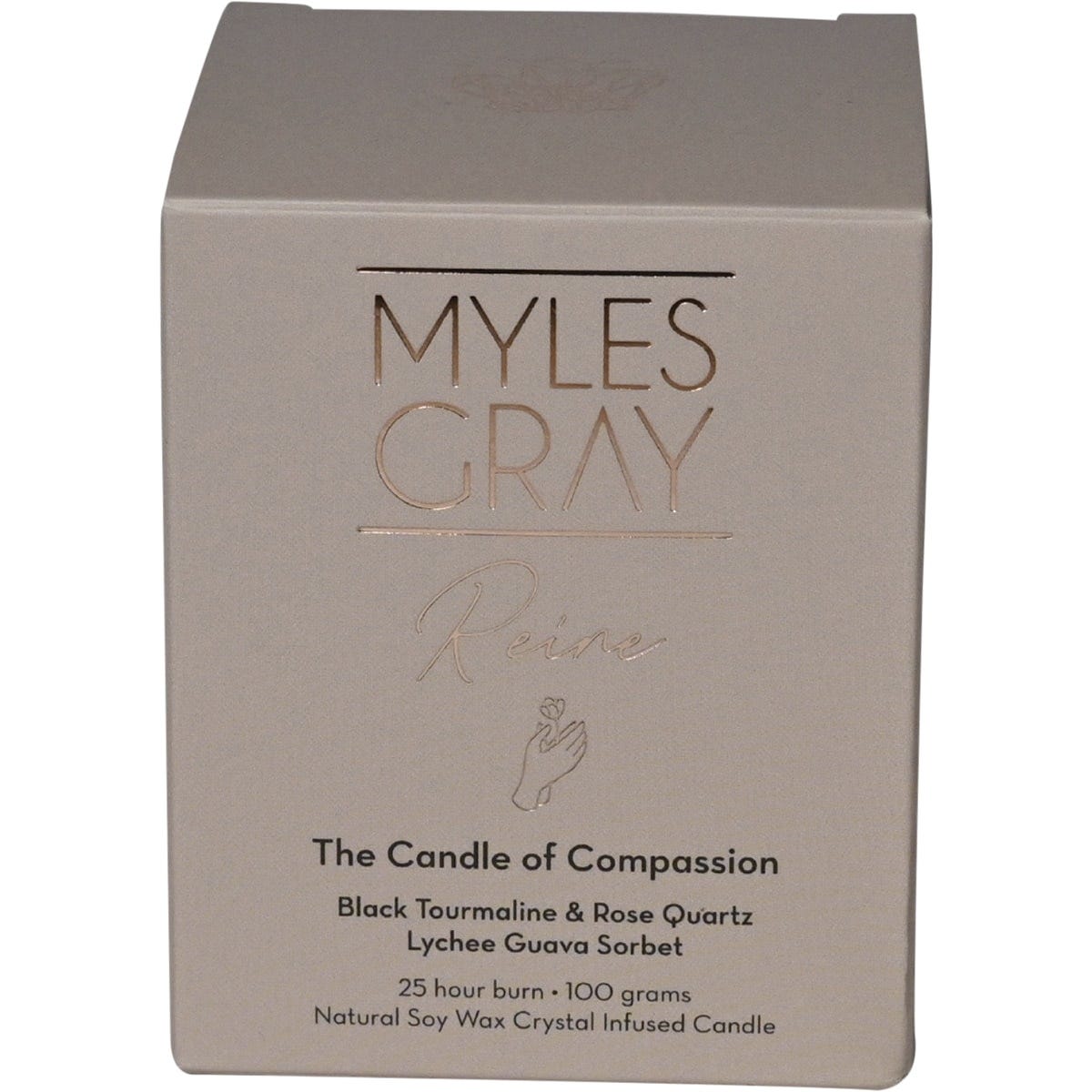 Myles Gray Crystal Infused Soy Candle Mini Lychee Guava Sorbet