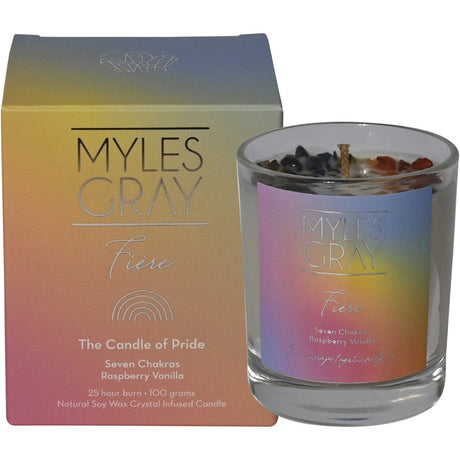 Crystal Infused Soy Candle Mini Pride Raspberry Vanilla