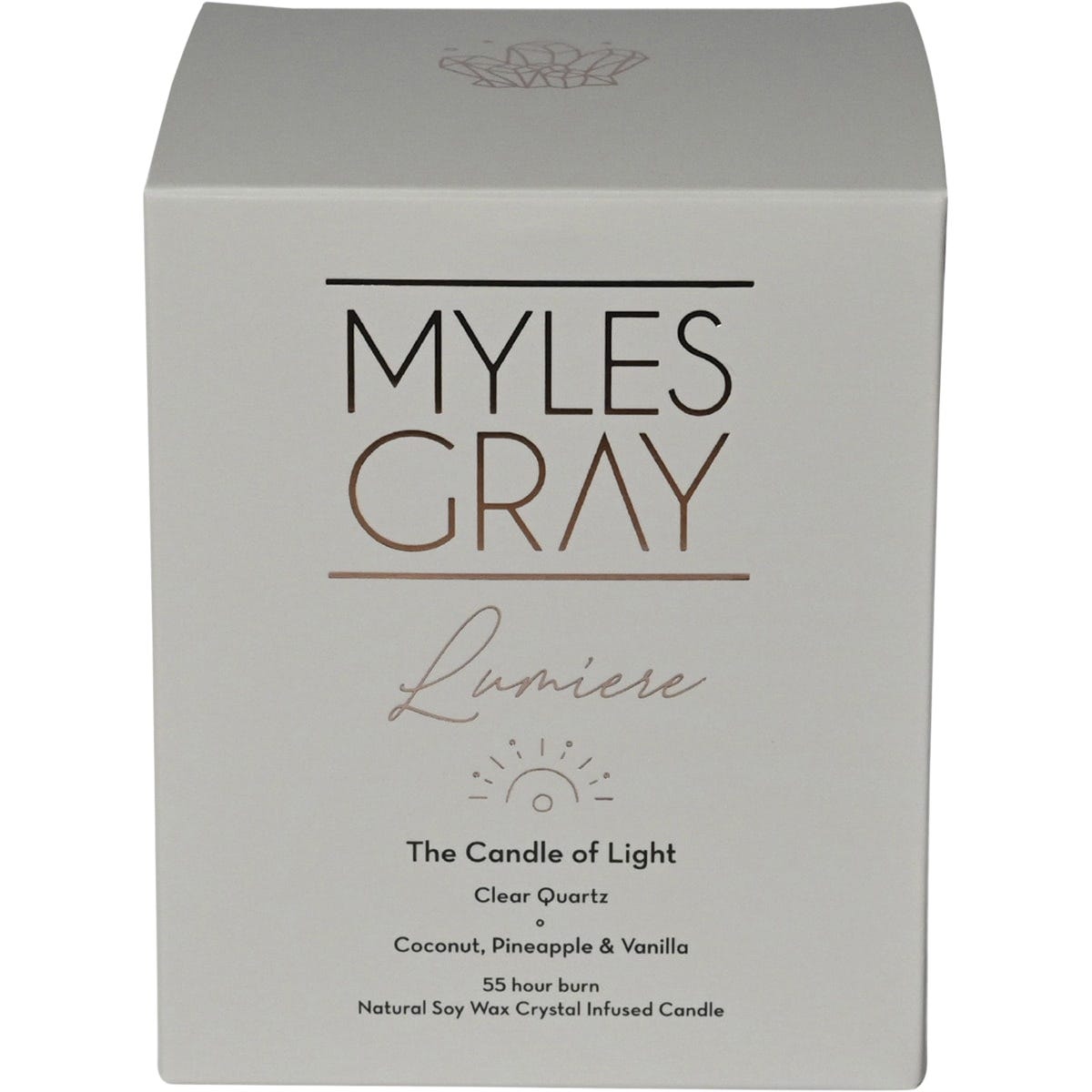 Myles Gray Crystal Infused Soy Candle Large Coconut Pineapple