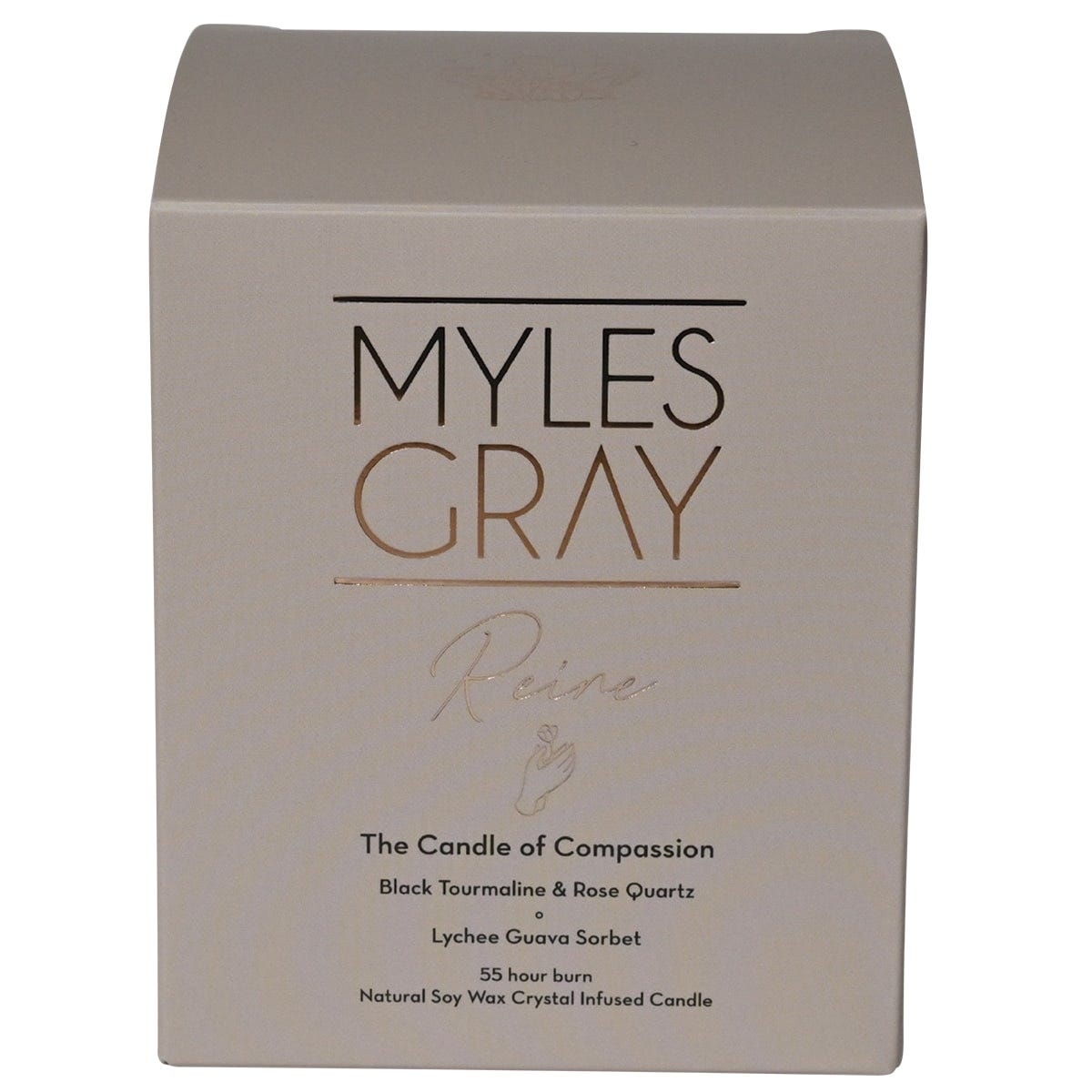 Myles Gray Crystal Infused Soy Candle Large Lychee Guava Sorbet