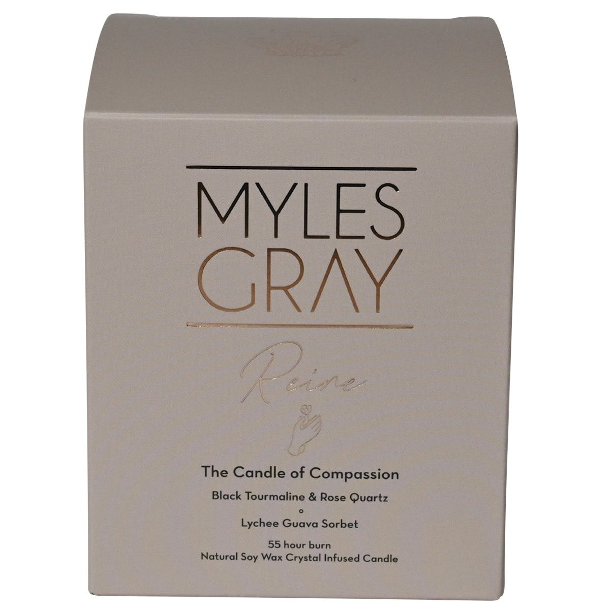 Myles Gray Crystal Infused Soy Candle Large Lychee Guava Sorbet