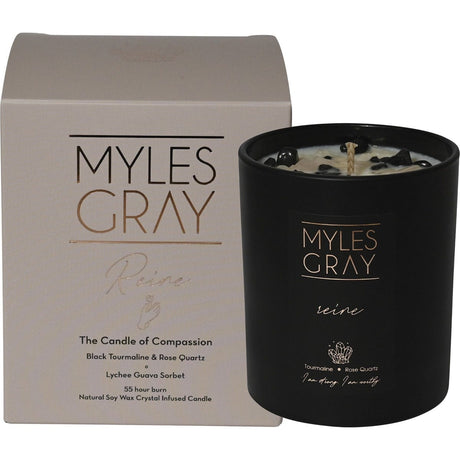 Crystal Infused Soy Candle Large Lychee Guava Sorbet
