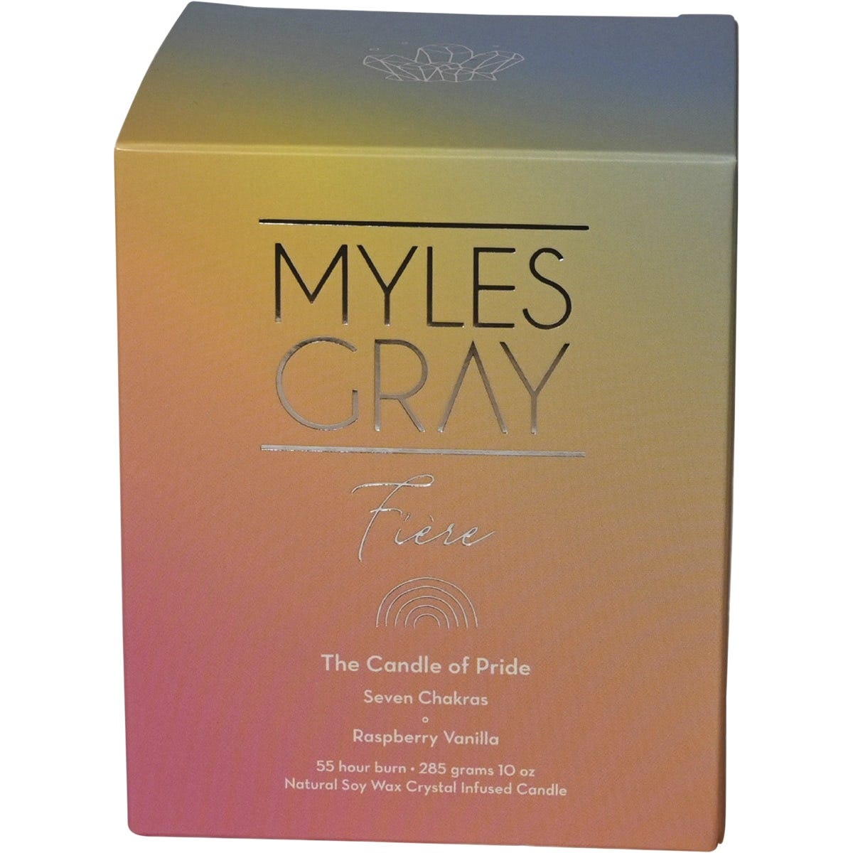Myles Gray Crystal Infused Soy Candle Large Pride Raspberry Vanilla