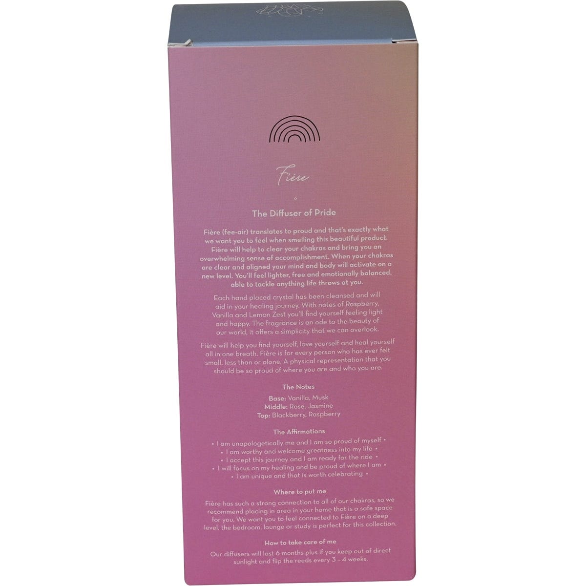 Myles Gray Crystal Infused Reed Diffuser Pride Raspberry Vanilla