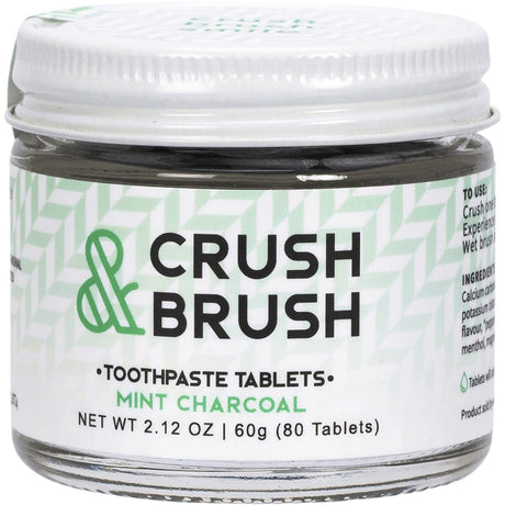 Crush & Brush Toothpaste Tablets Mint Charcoal
